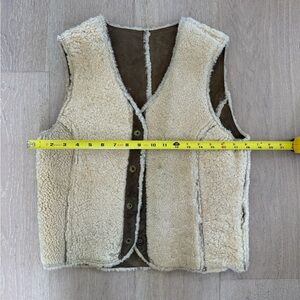 Reversible Vintage Brown Shearling Vest